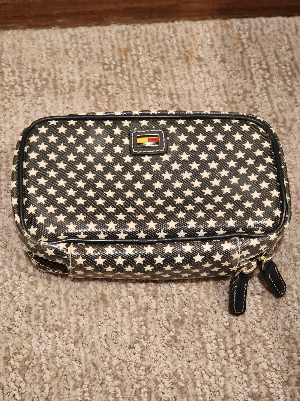 Tommy‎ Hilfiger Black Travel Wallet/ Pouch with Logo Patch